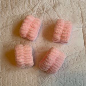 Set of Pink Fuzzy Arm Bands